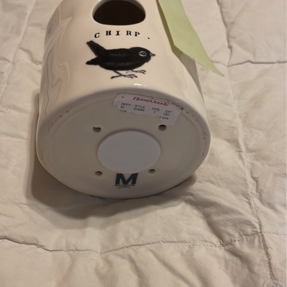 Rae Dunn m stamped round chirp birdhouse OG VHTF RARE - Picture 2 of 4